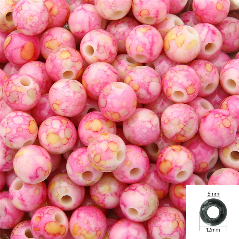 Wholesale 20PCS Flower Circle Imitation Pearl Acrylic Beads